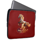 Happy Lunar New Year Majestic Golden Horse  Laptopschutzhülle (Vorne Rechts)