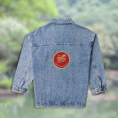 Happy Lunar New Year of the Horse Lucky Clouds Jeansjacke