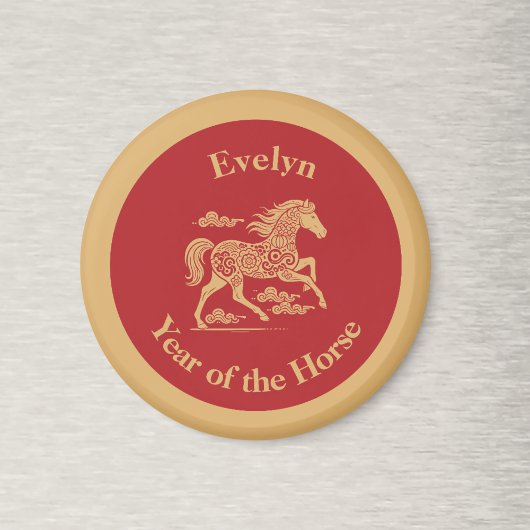 Happy Lunar New Year of the Horse Lucky Clouds Magnet