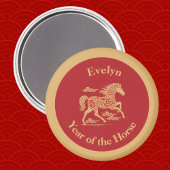 Happy Lunar New Year of the Horse Lucky Clouds Magnet