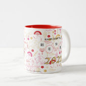 Happy Lunar New Year Ox Storie & Valentine Zweifarbige Tasse (VorderseiteRechts)