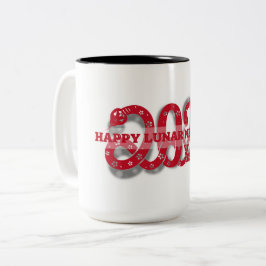 Happy Lunar New Year Zweifarbige Tasse