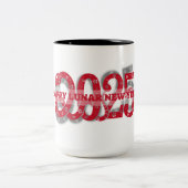 Happy Lunar New Year Zweifarbige Tasse (Mittel)