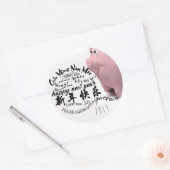 Happy Lunar PIg Neujahrsaufkleber Runder Aufkleber (Umschlag)