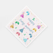 Happy Lung-Jubiläum Party Pink Stripe Serviette (Ecke)