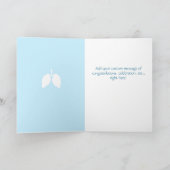 Happy Lung-Jubiläum Pink Stripe Custom Karte (Innenseite)