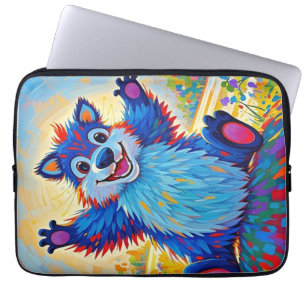 Happy lustige Bär Abstrakte süße Tier Kunst Laptopschutzhülle