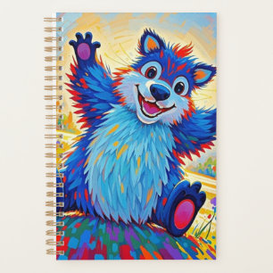 Happy lustige Bär Abstrakte süße Tier Kunst Planer