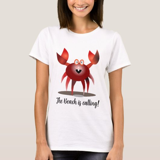 Happy lustige Rote Krabbe T-Shirt (Vorderseite)