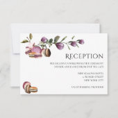 Happy Macaron | Elegante Violet Floral Moderne Einladung (Vorderseite)