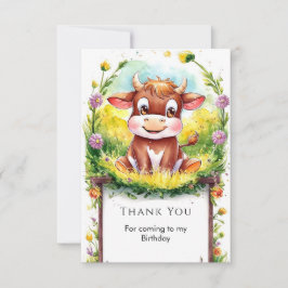 Happy Magical Cow Birthday Dankeskarte
