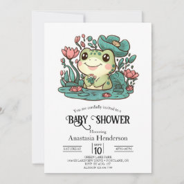 Happy Magical Frog Baby Shower Einladung