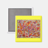 Happy Magnet (Vorderseite/Rückseite)