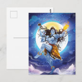Happy Maha Shivratri, Lord Shiva Postkarte (Vorne/Hinten)