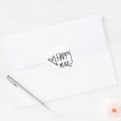 Happy Mail-Aufkleber Runder Aufkleber (Umschlag)