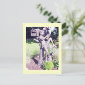 Happy Mail Boy Mailbox Postkarte (Stehend Vorderseite)