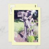 Happy Mail Boy Mailbox Postkarte (Vorne/Hinten)