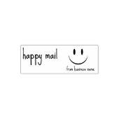 Happy Mail from Business Name Face Smile Permastempel (Design)
