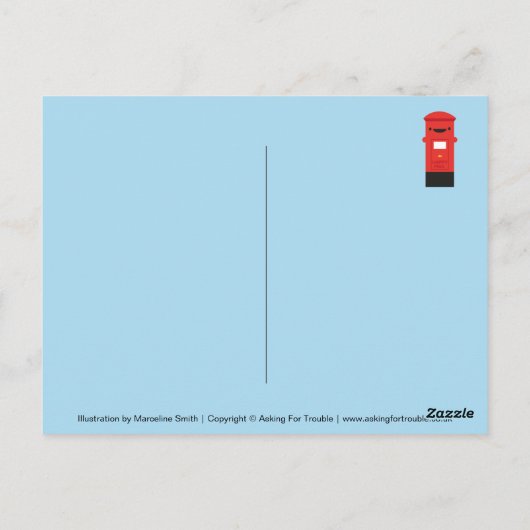 Happy Mail - Kawaii Post Postkarte (Rückseite)