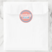 Happy Mail Runder Aufkleber (Tasche)