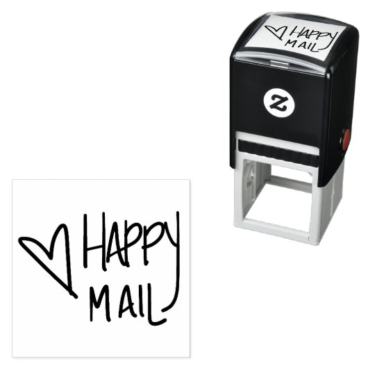 Happy Mail Self Inking Briefmarke Studio SL2 Permastempel (Beispiel)