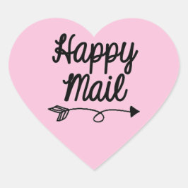 Happy Mail Sticker mit Pfeil-Design