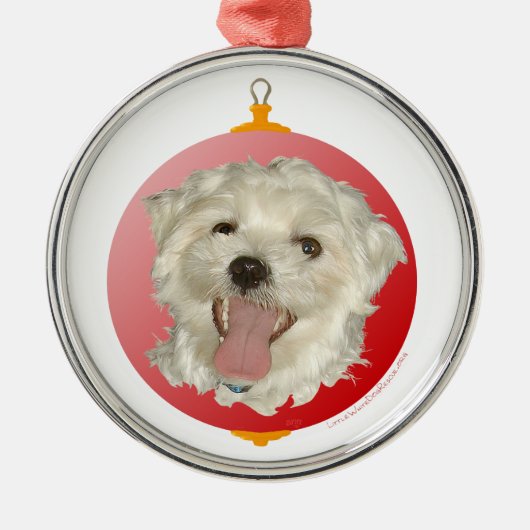 Happy Maltese Weihnachtsschmuck (Vorne)
