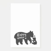Happy Mama and Baby Bear Notes Post-it Klebezettel (Vorderseite)