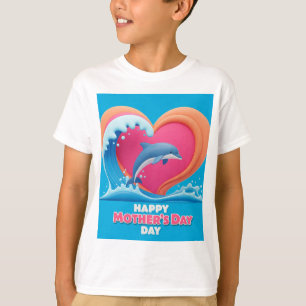 Happy Mama Whale Herz T-Shirt