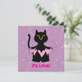 Happy Mama's Day - Funny Cat Card Einladung (Stehend Vorderseite)