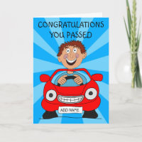 Happy Man hat gerade den Driving Test bestanden