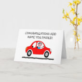 Happy man just passed driving test karte (Gelbe Blume)