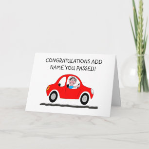 Happy man just passed driving test karte