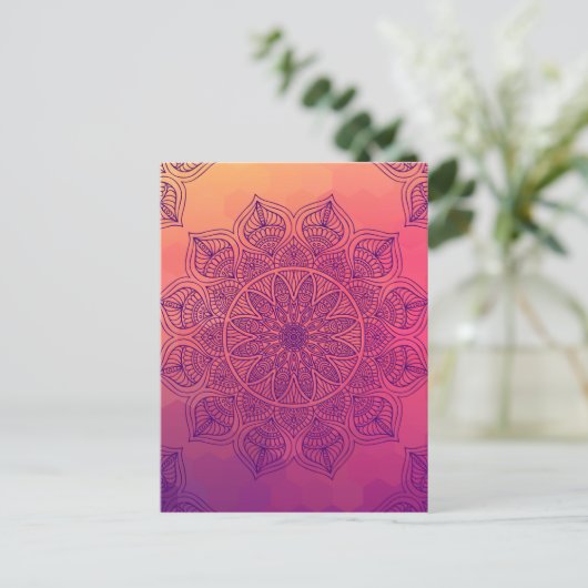 Happy Mandala Postkarte (Stehend Vorderseite)