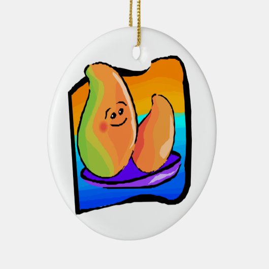 Happy Mango Keramikornament (Rechts)