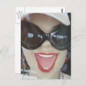 Happy Mannequin Head Postkarte (Vorne/Hinten)