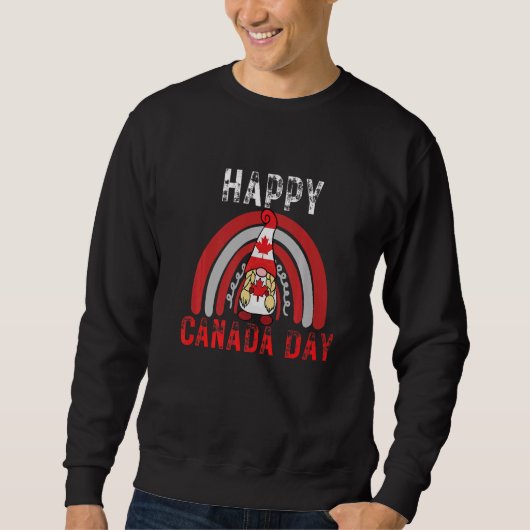 Happy Maple Leaf Canada Day Flag Candain Rainbow Sweatshirt (Vorderseite)