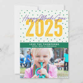 Happy Mardi Gras 2025 Feiertagskarte