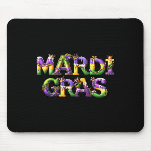 Happy Mardi Gras 2025 New Orleans Lilie Mas Mousepad