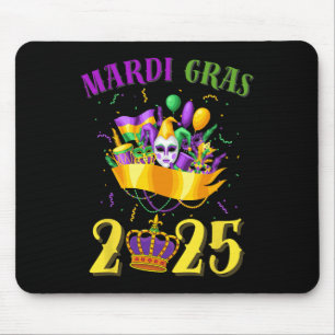 Happy Mardi Gras 2025 T-Shirt Karneval Mardi Gras Mousepad