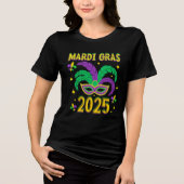 Happy Mardi Gras 2025 Tri-Blend Shirt (Vorderseite)