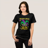 Happy Mardi Gras 2025  Tri-Blend Shirt (Vorderseite voll)