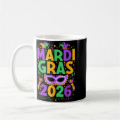Happy Mardi Gras 2026 Costume New Orleans Matching Kaffeetasse (Links)