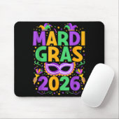 Happy Mardi Gras 2026 Costume New Orleans Matching Mousepad (Mit Mouse)