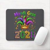 Happy Mardi Gras 2026 Jester Hat Men Women Kid Car Mousepad (Mit Mouse)