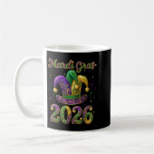 Happy Mardi Gras 2026 Jester Hat New Orleans Men W Kaffeetasse (Links)