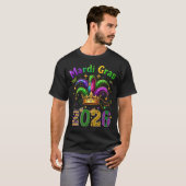 Happy Mardi Gras 2026 Jester Hat T-Shirt (Vorne ganz)