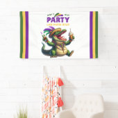 Happy Mardi Gras Alligator Banner (Insitu)