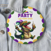 Happy Mardi Gras Alligator Button (Beispiel)
