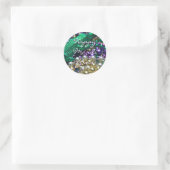 Happy Mardi Gras Alligator Custom Round Stickers (Tasche)